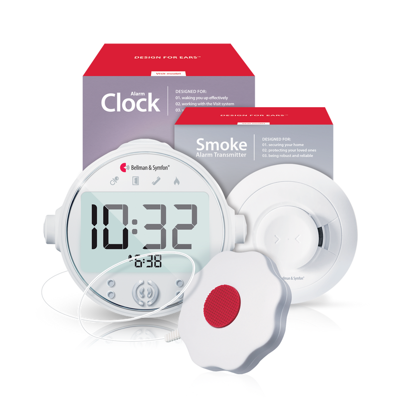 Smoke/Fire Alarm Notification System | with Alarm Clock Receiver and Bed Shaker