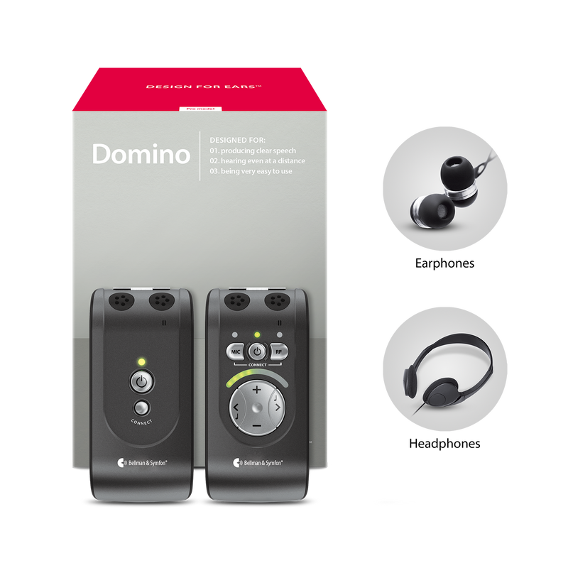 ADA Domino Pro Listening system | with Earbuds and Headphones | Bellman & Symfon