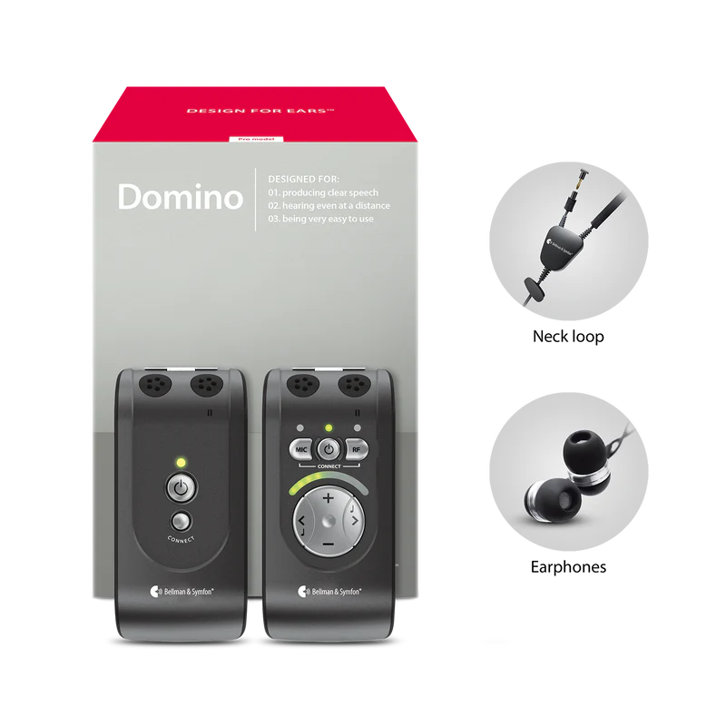 ADA Domino Pro Listening system | with Earbuds and Headphones | Bellman & Symfon