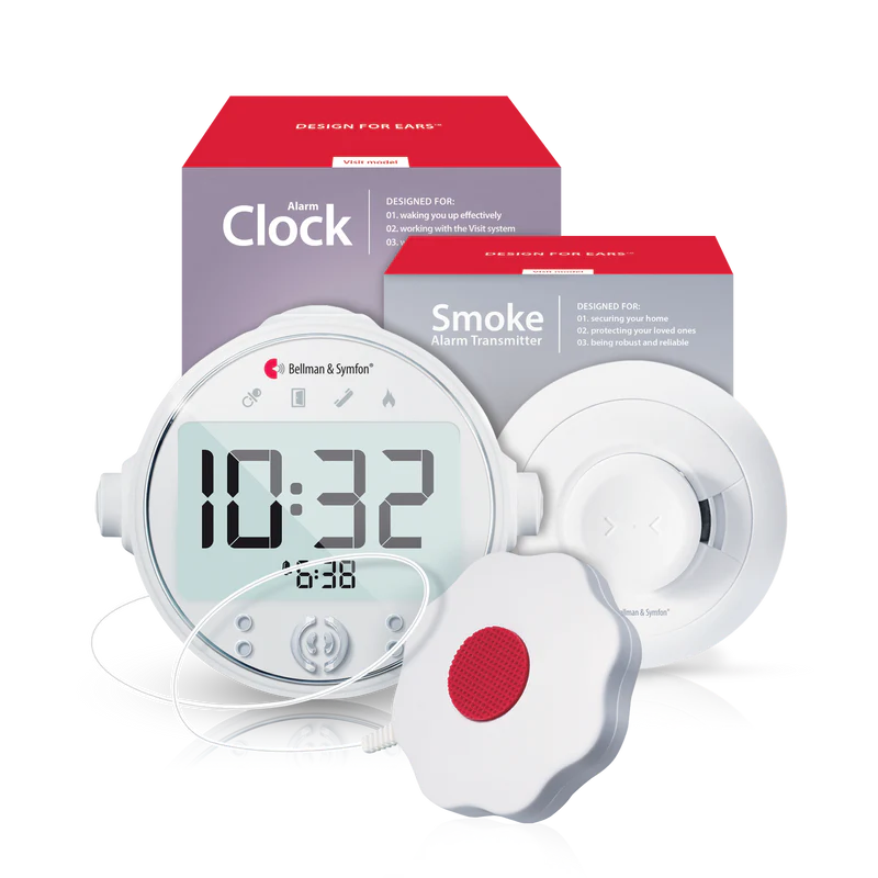 Smoke/Fire Alarm System with Flash Receiver and Bed Shaker