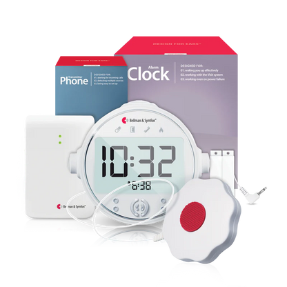 ADA Entry Alert Notification System | with Contact Mat, Alarm Clock Receiver and Bed Shaker