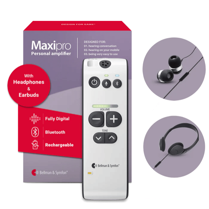 Maxi Pro Amplifier with Headphones and Earbuds