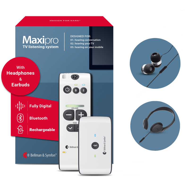 Maxi Pro Listening System with Headphones and Earbuds