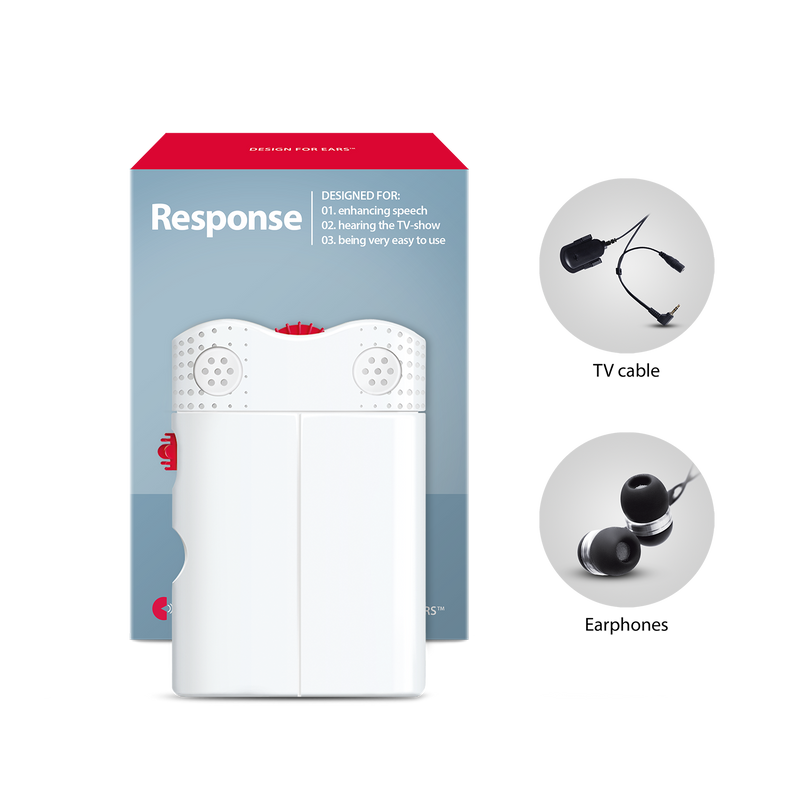 Response Amplifier | with Earbuds and TV External Mic