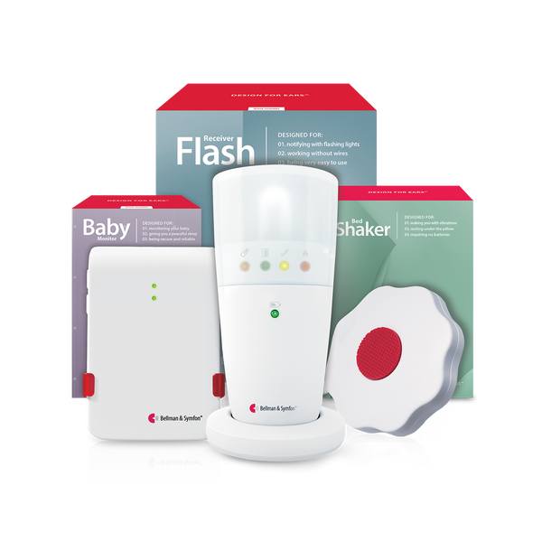 Baby Monitor System with Flash Receiver and Bed Shaker