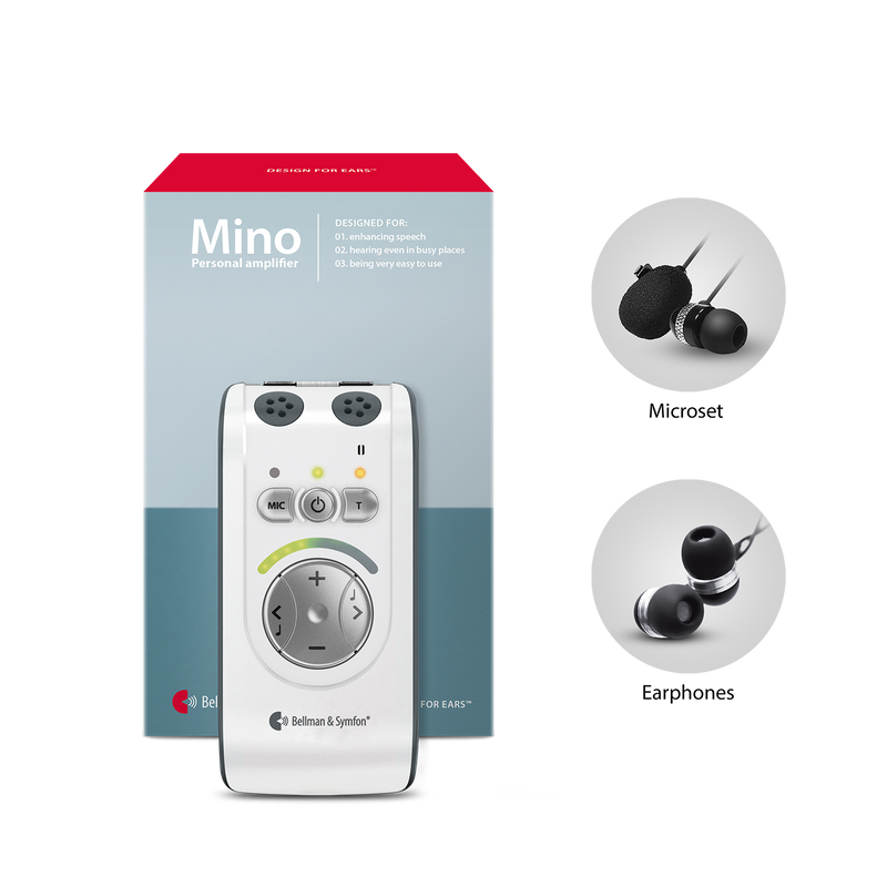 Mino Personal Amplifier | with Earbuds and Microset