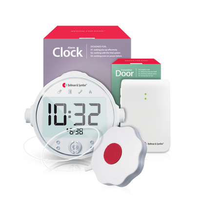 Doorbell System with Alarm Clock Receiver and Bed Shaker