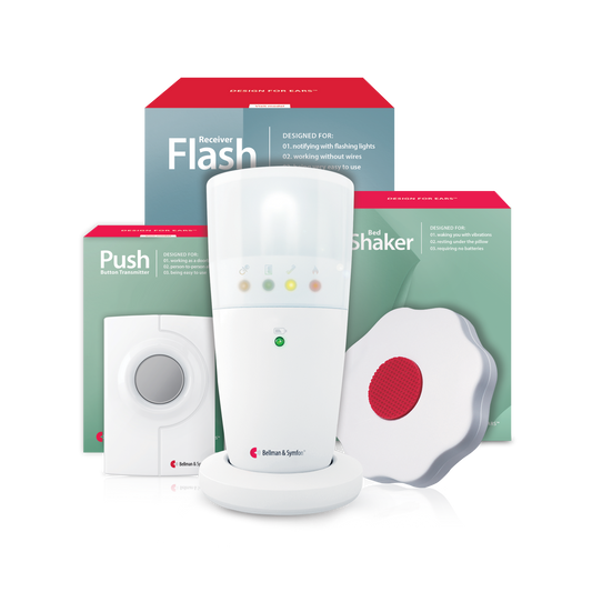 ADA Push Button Notification System | with Flash Receiver and Bed Shaker