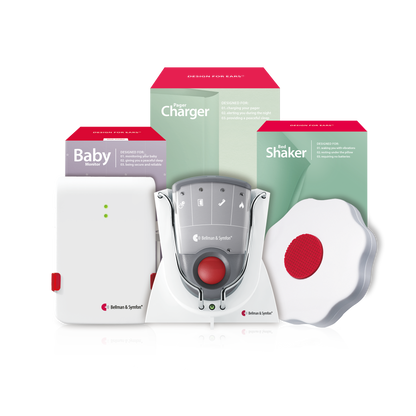 Baby Monitor System with Pager Receiver, Charger, and Bed Shaker