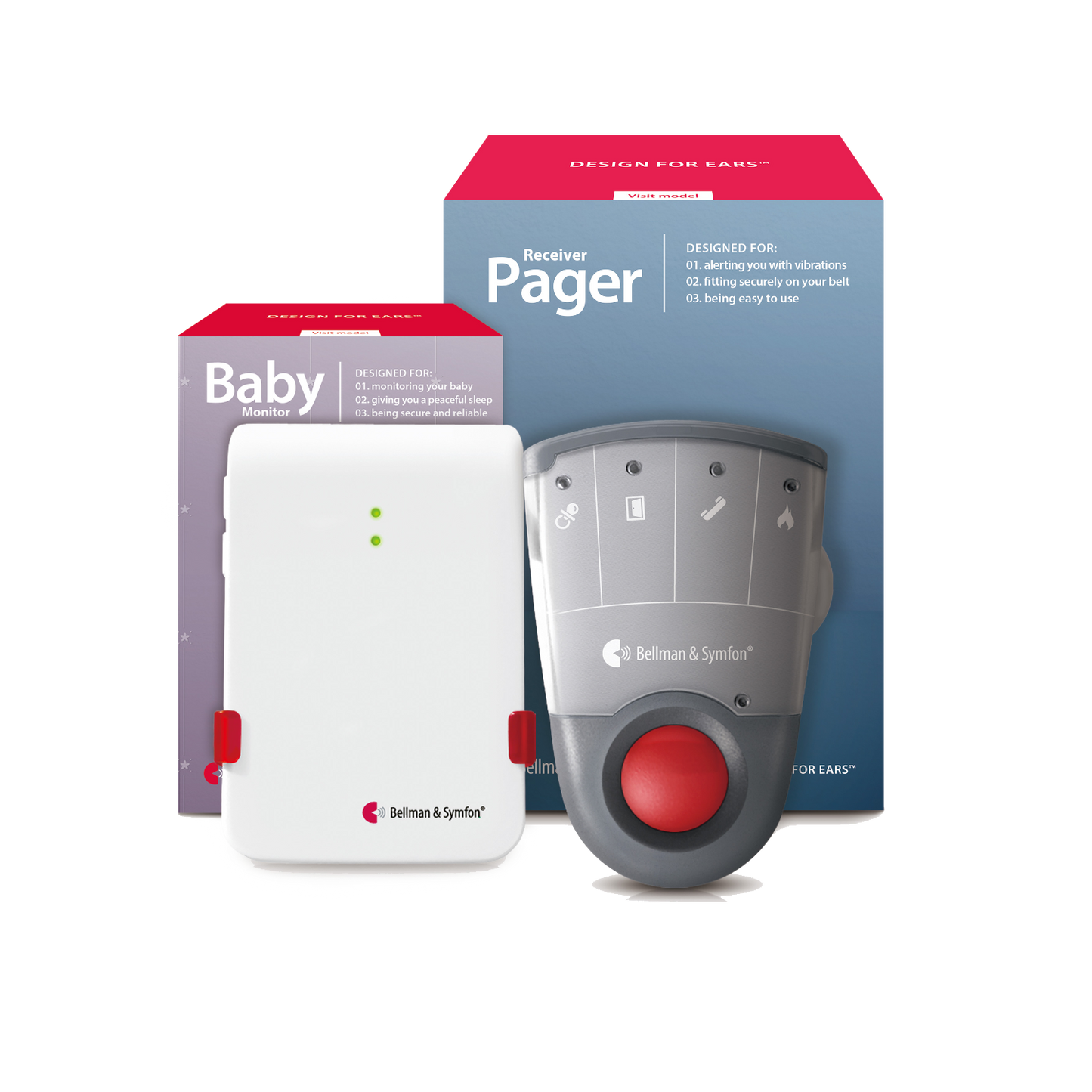 Baby Monitor System with Pager Receiver