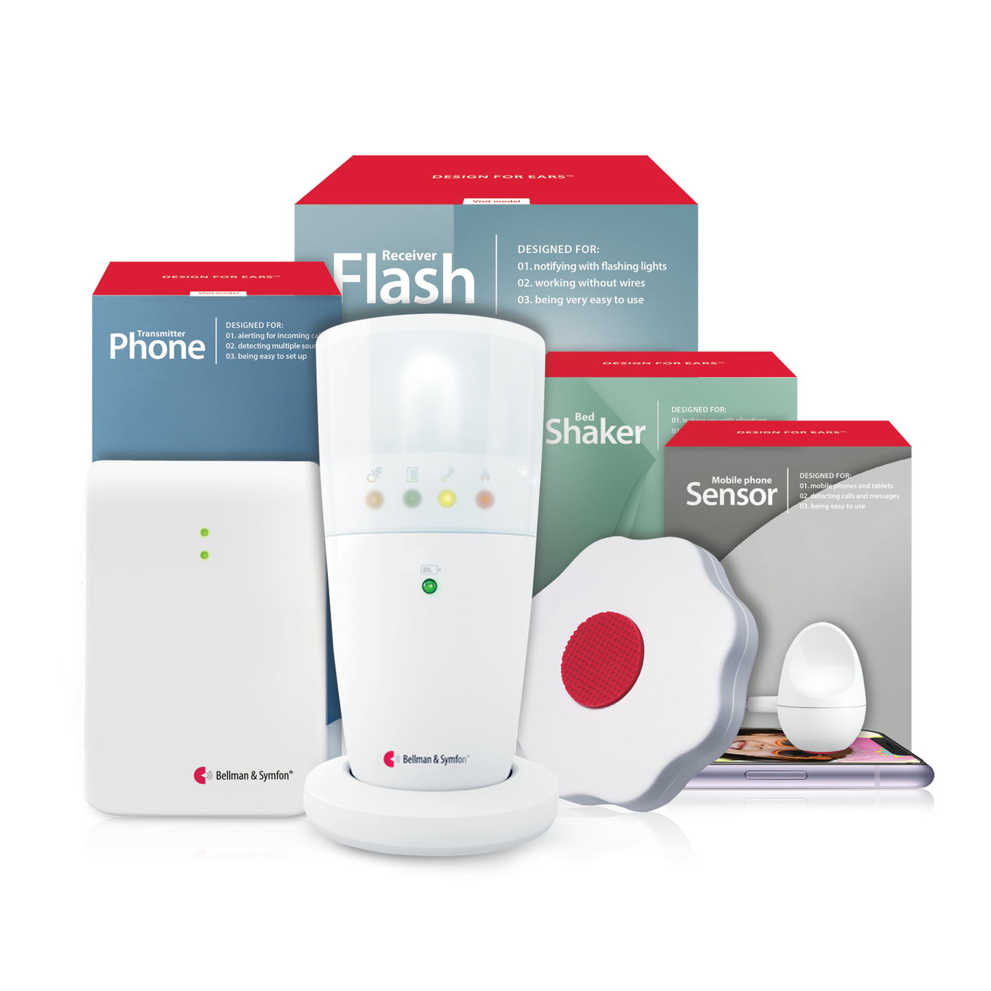 Phone System with Flash Receiver and Bed Shaker