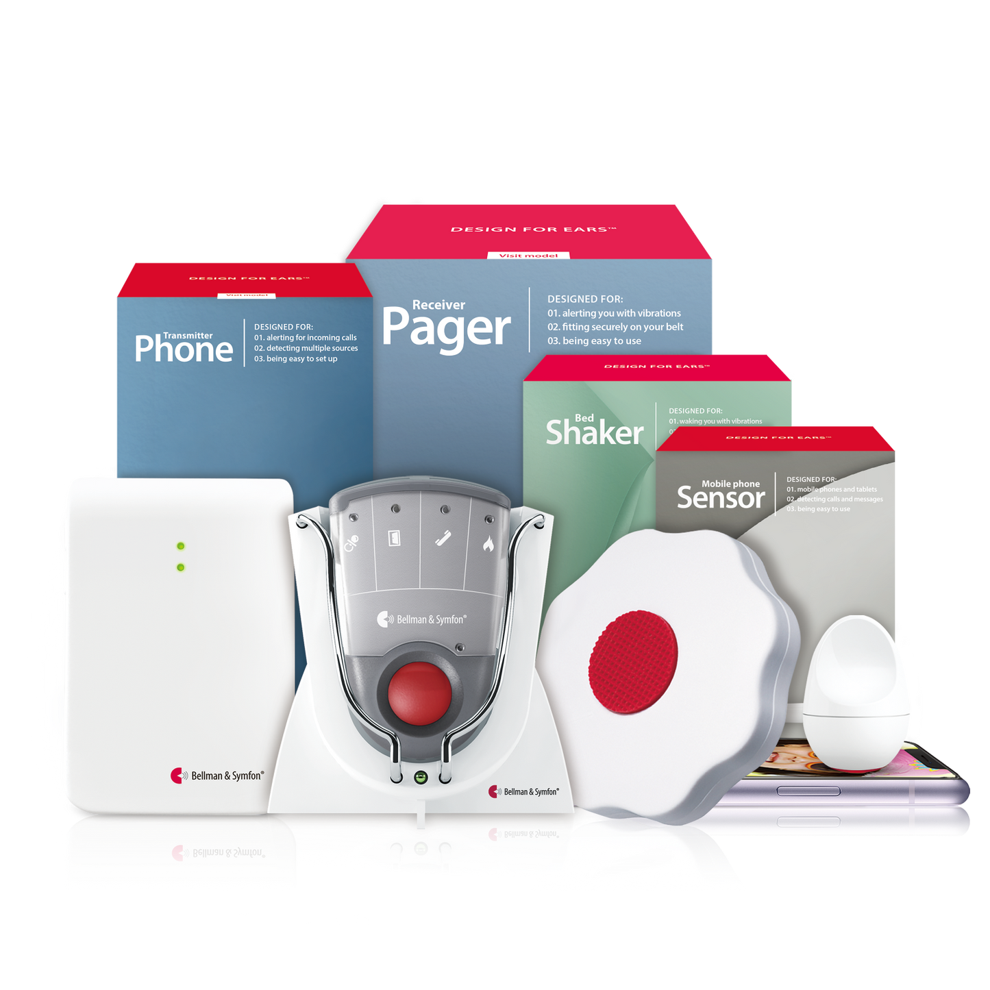 Phone System with Pager, Charger, and Bed Shaker