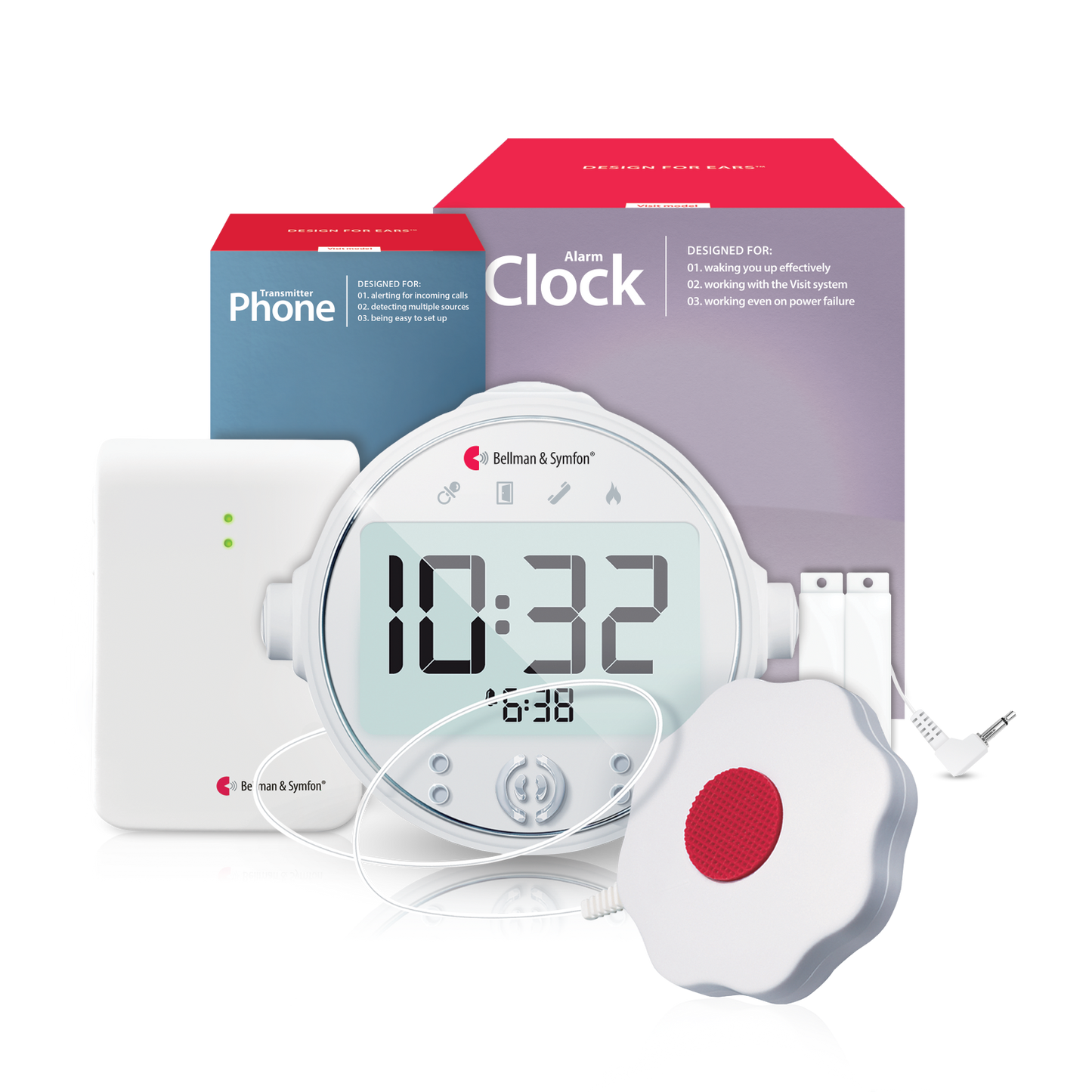 Entry Alert System with Magnetic Switch, Alarm Clock Receiver, and Bed Shaker