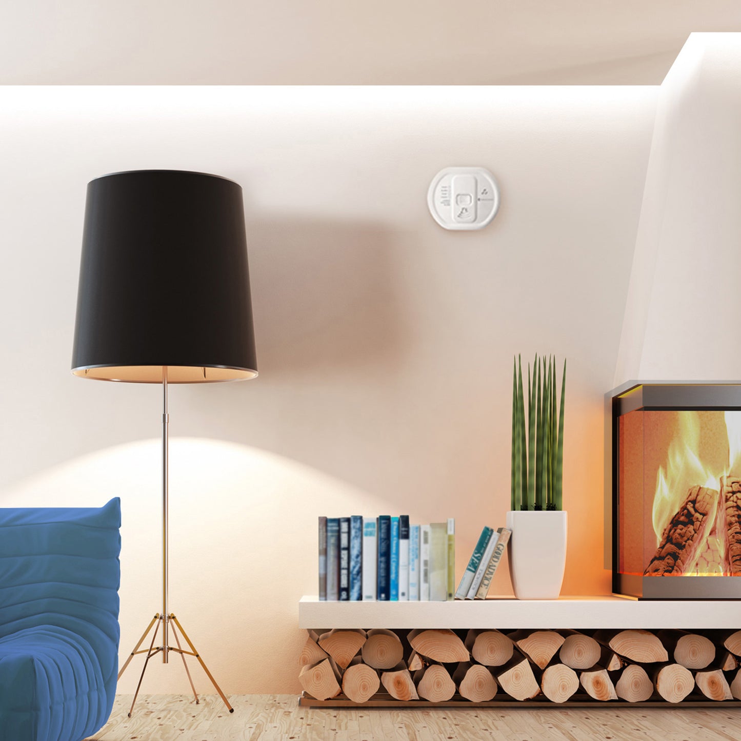 ADA Smoke/Fire and Carbon Monoxide Alarm Notification System | with Alarm Clock Receiver and Bed Shaker