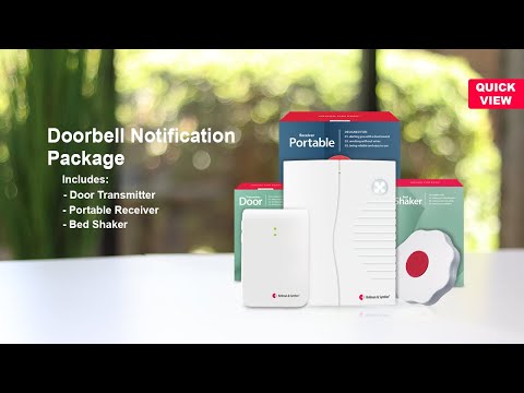 Doorbell Notification System | with Portable Receiver and Bed Shaker