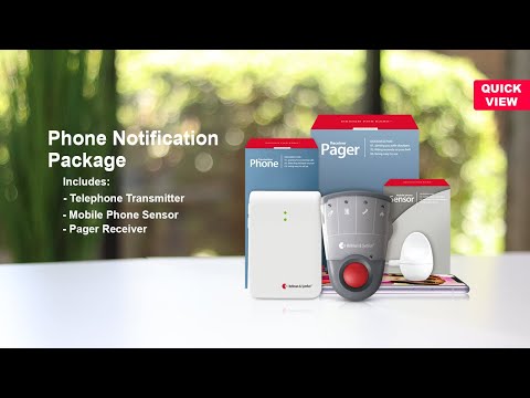 Phone Notification System | for both Landline and Cell Phone | with Pager Receiver