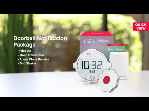 Doorbell Notification System | with Alarm Clock Receiver and Bed Shaker