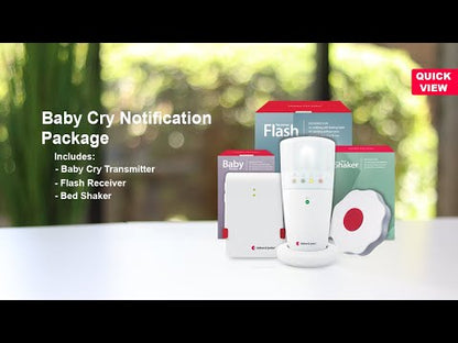 Baby Monitor System with Flash Receiver and Bed Shaker