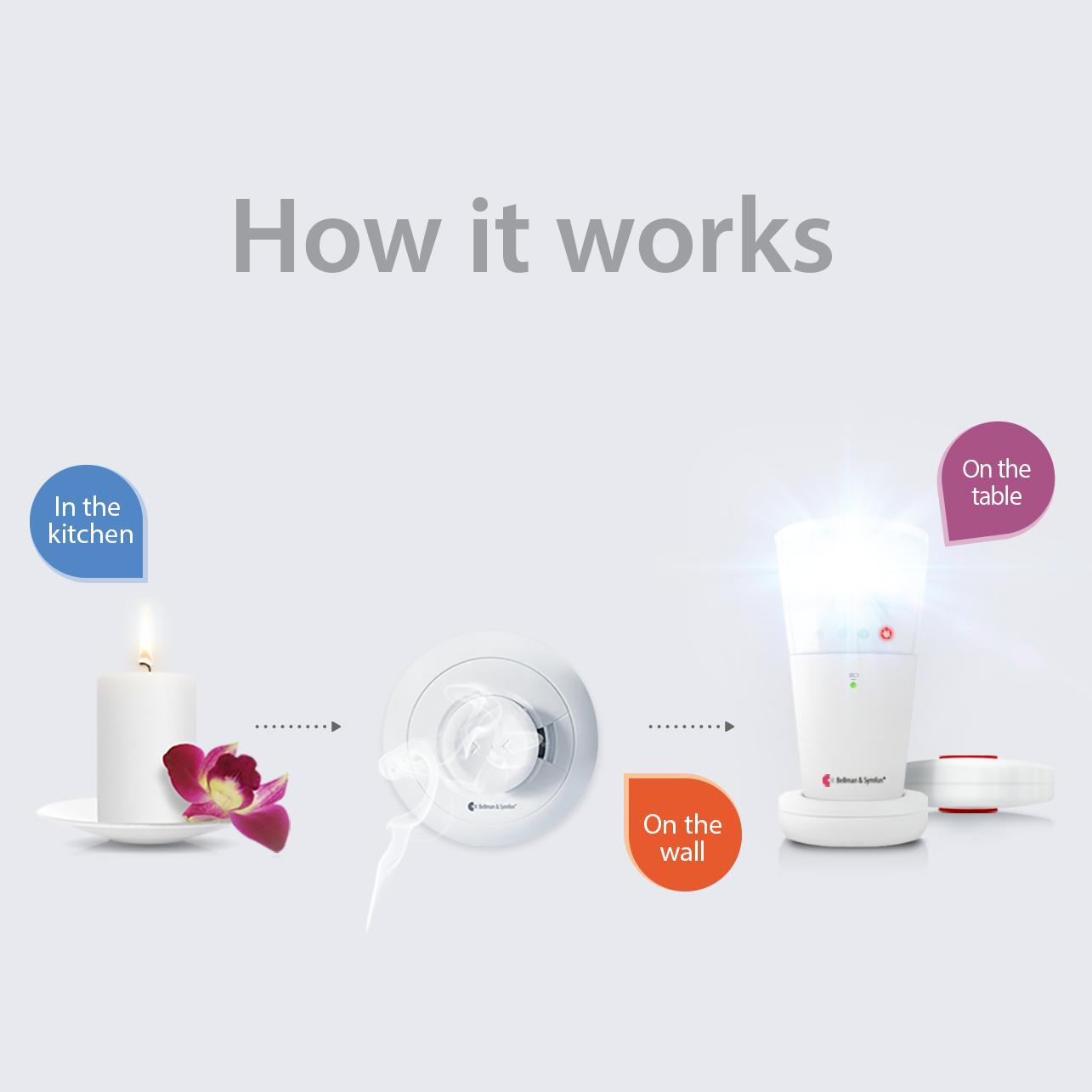 ADA Smoke/Fire Alarm Notification System | with Flash Receiver and Bed Shaker